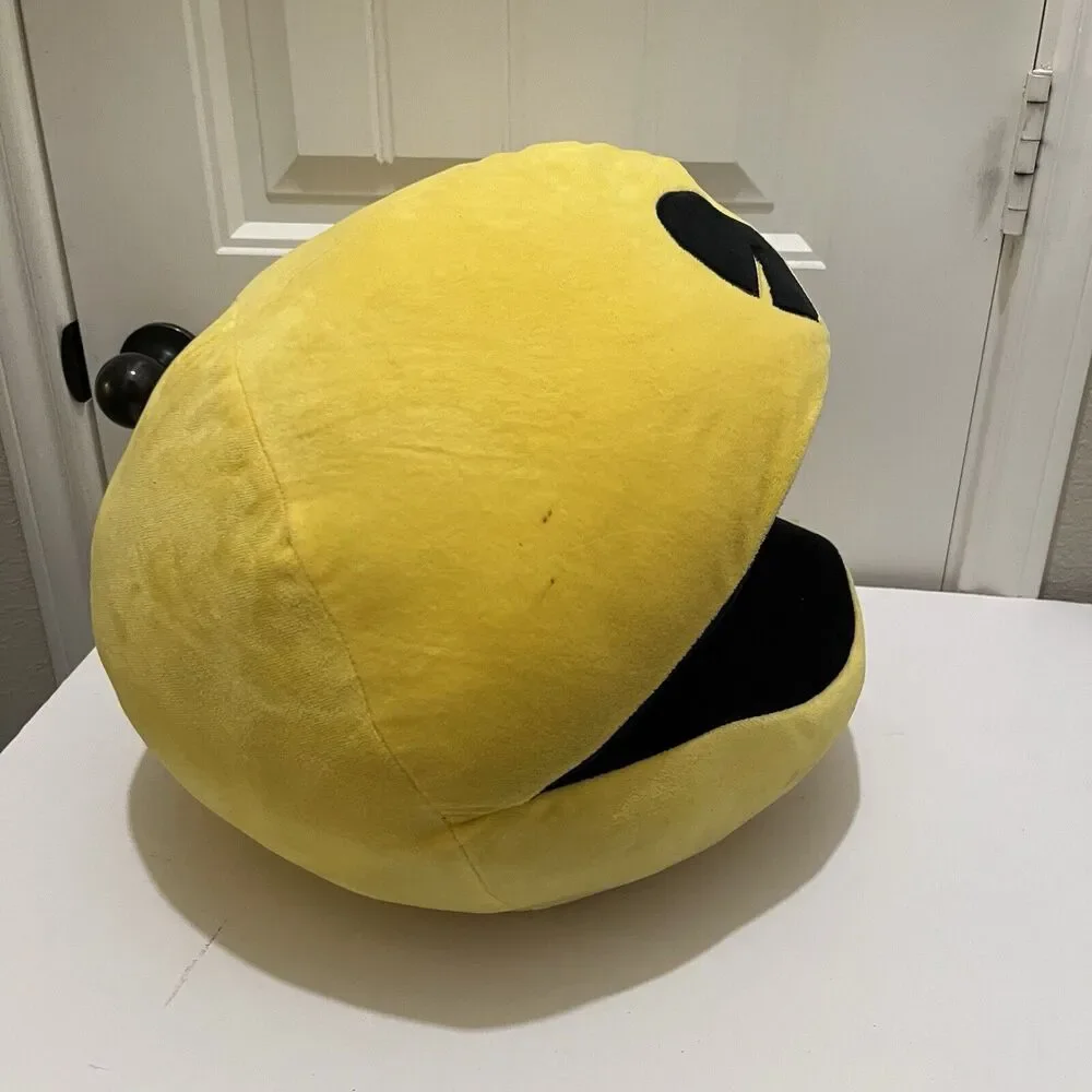 PAC-MAN Texas Lottery Yellow Black 14X13 Large Plush Arcade Collector Game